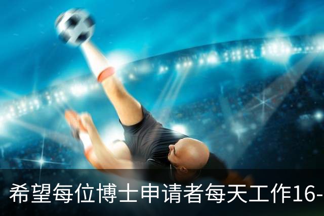 希望每位博士申请者每天工作16-20小时，引发网友热议