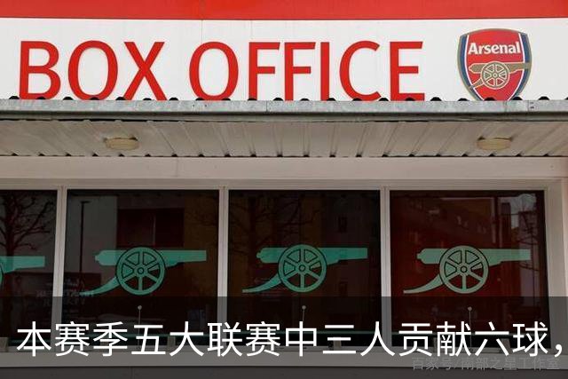 本赛季五大联赛中三人贡献六球，奥巴梅扬领衔